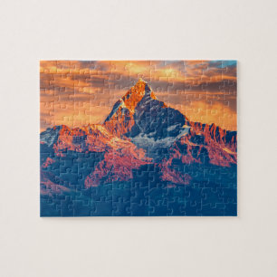 Sunset Himalaya Snow Mountains Nepal Travel Puzzle