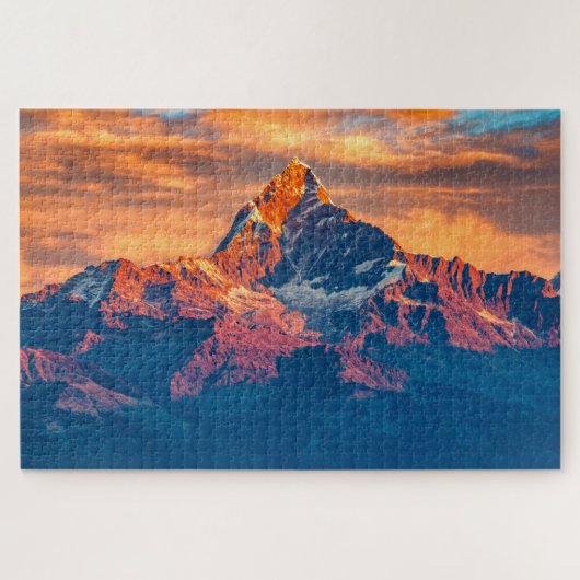 Sunset Himalaya Snow Mountains Nepal Travel Puzzle (Horizontal)