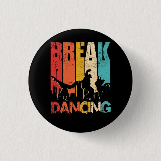 Sunset Hip Hop Urban Dance Breakdancer Street Art Button (Vorderseite)