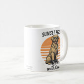 SunSet Hofholz/ Golden Retriever Kaffeetasse (VorderseiteRechts)