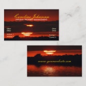 Sunset Holiday Business Card Visitenkarte (Vorne/Hinten)
