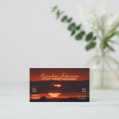 Sunset Holiday Business Card Visitenkarte (Stehend Vorderseite)