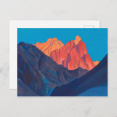 Sunset, Holy mountains series by Nicholas Roerich Postkarte (Vorne/Hinten)