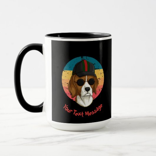 Sunset Hop Ihre Textnachricht Tasse (Links)