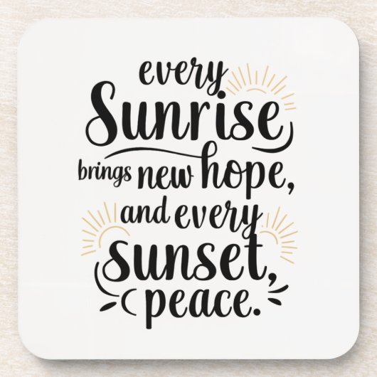 Sunset Hope Untersetzer (Vorderseite)