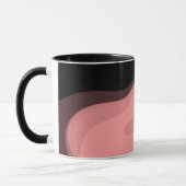 Sunset Horizon: Abstract Pink, Black & White Tasse (Links)