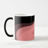 Sunset Horizon: Abstract Pink, Black & White Verwandlungstasse (Links)