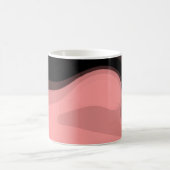 Sunset Horizon: Abstract Pink, Black & White Verwandlungstasse (Mittel)