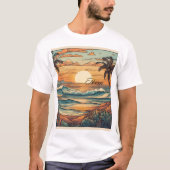 "Sunset Horizon Beach Vibes T - Shirt (Vorderseite)