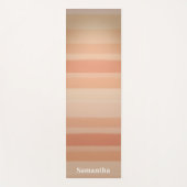 Sunset Horizon Stripes Minimal Calm Yogamatte (Vorderseite)