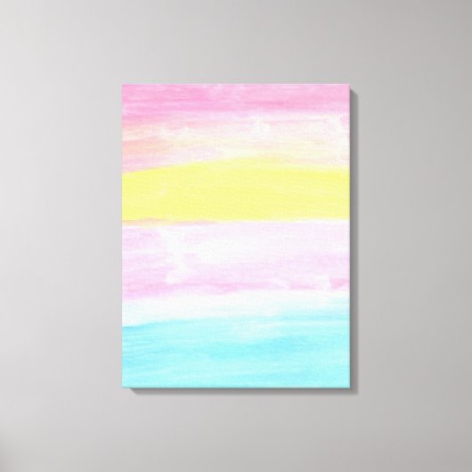 Sunset Horizon Wasserfarbe Abstrakt Leinwanddruck (Vorderseite)