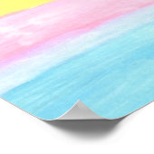 Sunset Horizon Wasserfarbe Abstrakt Poster (Ecke)