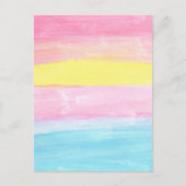 Sunset Horizon Wasserfarbe Abstrakt Postkarte (Vorderseite)