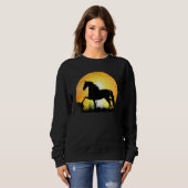 Sunset Horse Breed Silhouette   Morgan Sweatshirt (Vorne ganz)