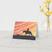 Sunset Horseback Ride Karte (Gelbe Blume)