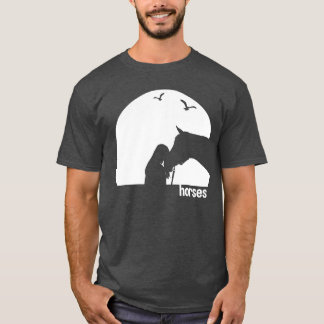 Sunset Horses Reiten T-Shirt