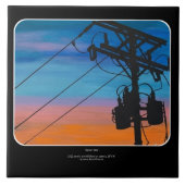 'Sunset Hum' Gemälde auf einem Fliese (Vorderseite)