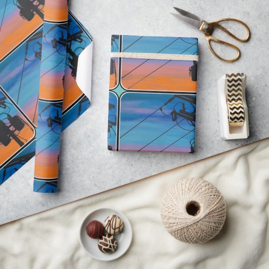 'Sunset Hum' Gemälde auf einem Geschenkpapier (Kunsthandwerk)