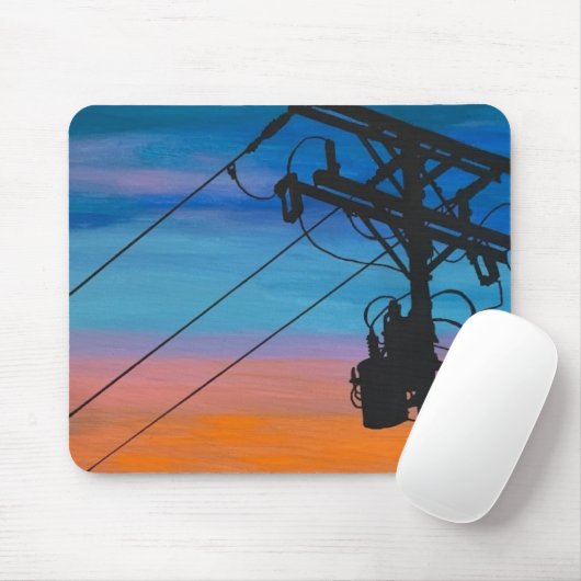 'Sunset Hum' Gemälde auf einem Mousepad (Mit Mouse)