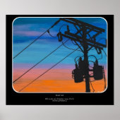 'Sunset Hum' Gemälde auf einem Poster (Vorne)