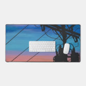 'Sunset Hum' Gemälde auf einem Schreibtischunterlage (Tastatur & Maus)