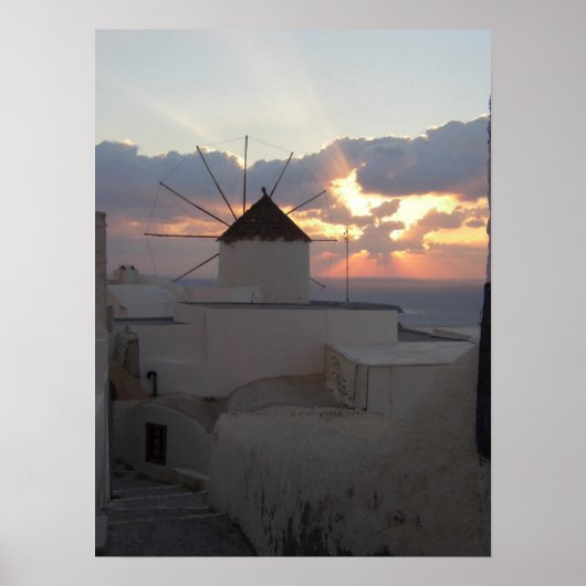 Sunset Ia Santorini Poster (Vorne)