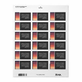 Sunset II Adressaufkleber (Vorne)