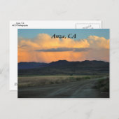 Sunset in Anza, CA Postkarte (Vorne/Hinten)