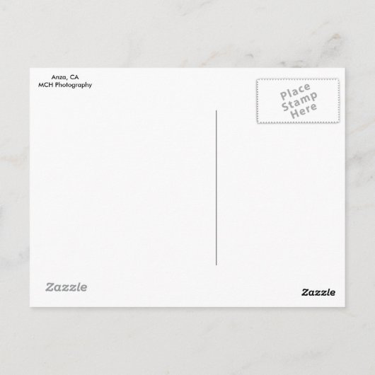 Sunset in Anza, CA Postkarte (Rückseite)