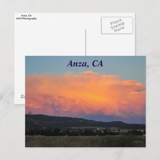Sunset in Anza, CA Postkarte (Vorne/Hinten)