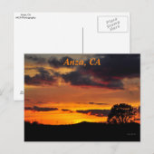 Sunset in Anza, CA Postkarte (Vorne/Hinten)