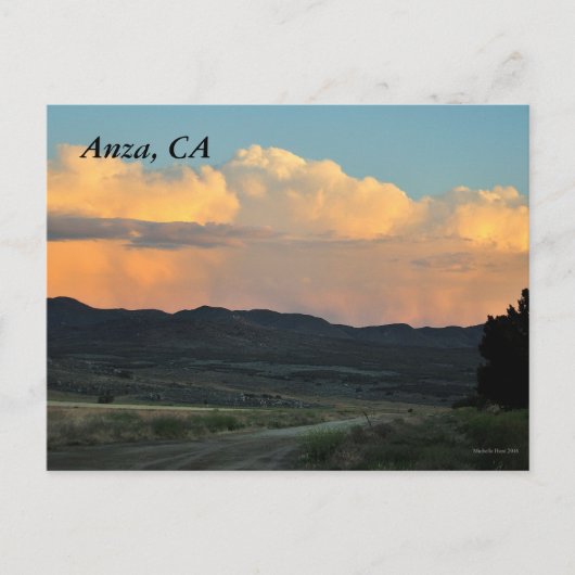 Sunset in Anza, CA Postkarte (Vorderseite)