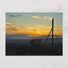 Sunset in Anza, CA Postkarte