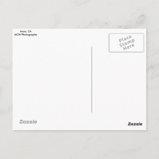 Sunset in Anza, CA Postkarte (Rückseite)