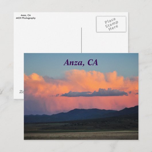 Sunset in Anza, CA Postkarte (Vorne/Hinten)