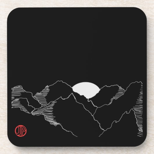 Sunset in Black Getränkeuntersetzer (Vorderseite)