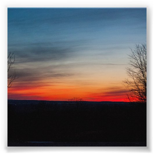 "Sunset in Broadalbin" von Shawn Tomlinson Fotodruck (Vorne)