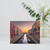 Sunset in Burano, Italien Postkarte (Stehend Vorderseite)