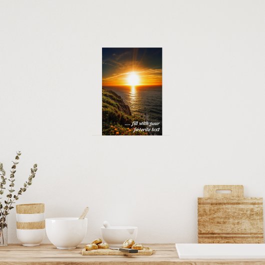Sunset in Cabo de Roca Poster (Küche)
