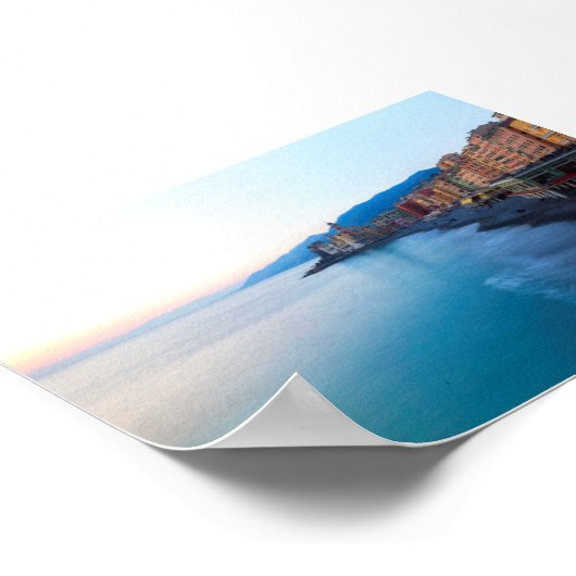 Sunset in Camogli Poster (Ecke)
