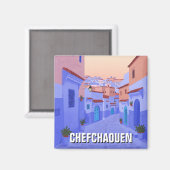 Sunset in Chefchaouen Marokko Reisen Magnet (Vorderseite/Rückseite)