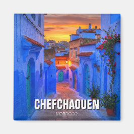 Sunset in Chefchaouen Marokko Reisen Magnet