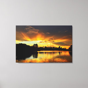 Sunset in City Londrina, Brasilien Leinwanddruck