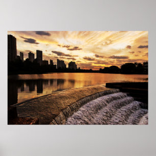Sunset In City Londrina Poster