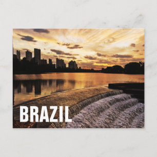Sunset in City Londrina Postkarte