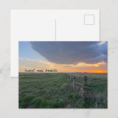 Sunset in der Nähe von Amarillo Texas Postkarte (Vorne/Hinten)