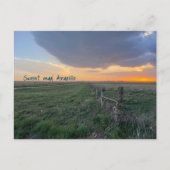 Sunset in der Nähe von Amarillo Texas Postkarte (Vorderseite)