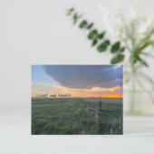 Sunset in der Nähe von Amarillo Texas Postkarte (Stehend Vorderseite)