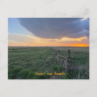 Sunset in der Nähe von Amarillo Texas Postkarte