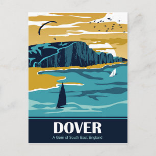 Sunset in Dover, England Postkarte